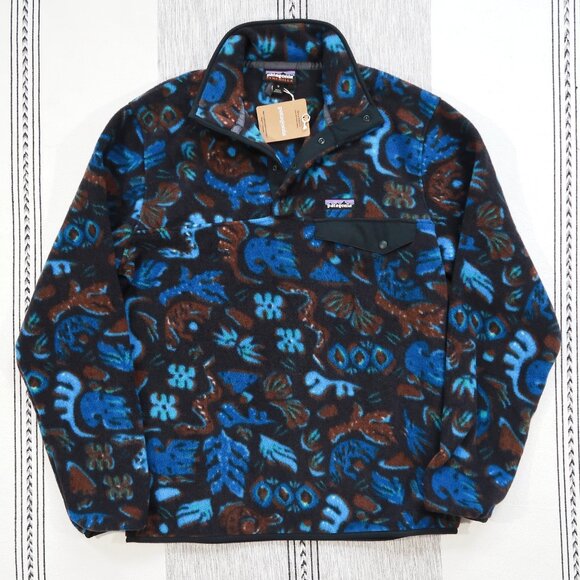 NWT Patagonia Men's Lightweight Synchilla Snap-T Pullover Across Oceans | Medium - Picture 1 of 7